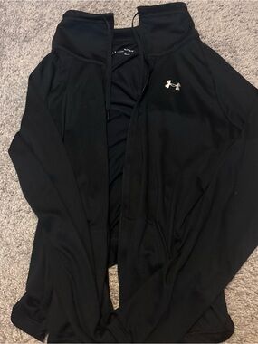 Under Armour Black Full-Zip Training Jacket with Silver Logo